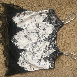 White House Black Market Lace Trim Top